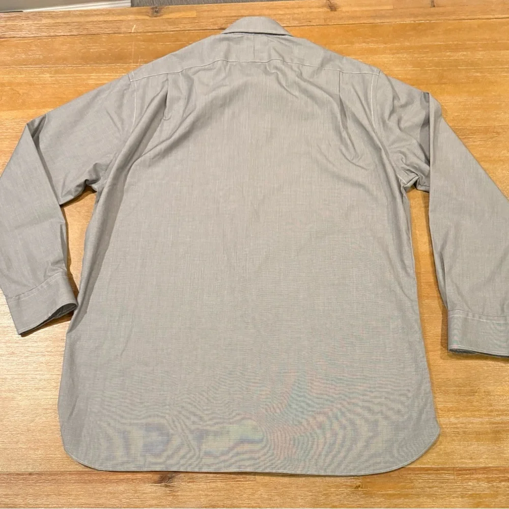 Polo Ralph Lauren Men’s Gray Classic Fit Easy Care Dress Shirt Size 17 1/2 34/35